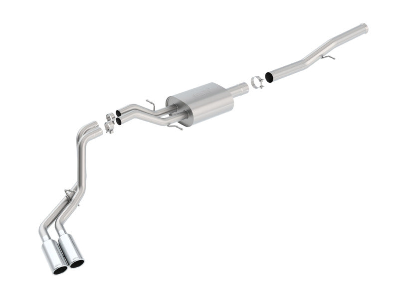 Borla 140576 14 Silv/Sierra 1500 EC Std/CC Short 143.5in WB S-Type Dual Rolled Side Exit Cat-Back Exhaust