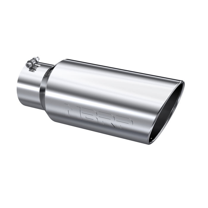 MBRP T5127 Universal Tip 7in O.D. Rolled End 5in inlet 18in length - T304 (SINGLE TIP)