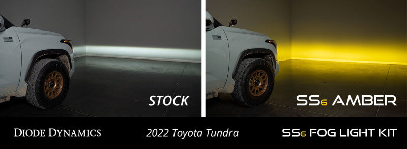 Diode Dynamics DD7418 2022 Toyota Tundra SS6 LED Fog Light Kit - White Wide