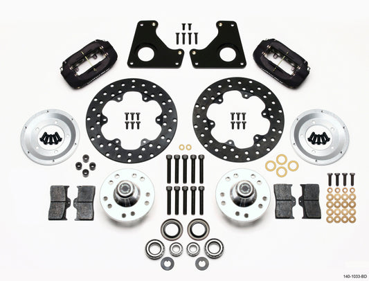 Wilwood 140-1033-BD Forged Dynalite Front Drag Kit Drilled Rotor 79-87 GM G Body