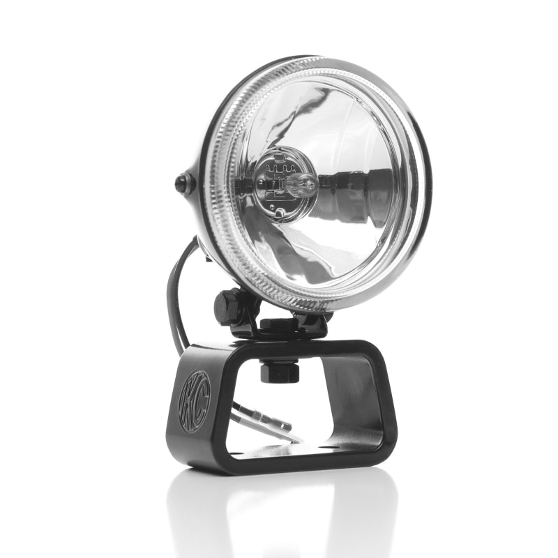 KC HiLiTES 490 Rally 400 4in. Round Halogen Light 55w Spread Beam (Pair Pack System) - Black