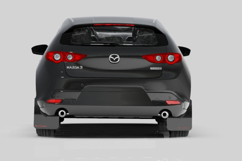 Rally Armor MF61-UR-BLK/DGRY 19-25 Mazda3 Hatchback Black UR Mud Flap w/Dark Grey Logo