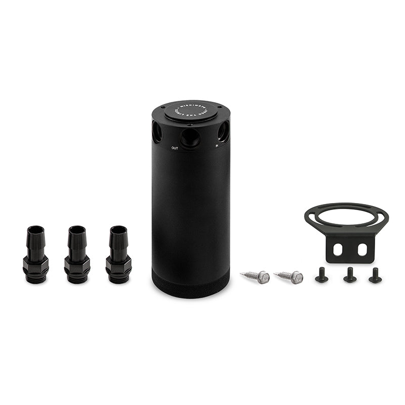 Mishimoto MMBCC-CBTHR-XLBK Compact Baffled Oil Catch Can - 3-Port