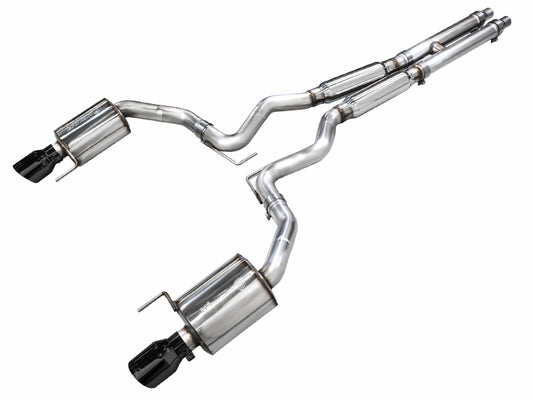 AWE Tuning 3015-33650 AWE 2024 Ford Mustang GT Fastback S650 RWD Touring Catback Exhaust w/ Dual Diamond Black Tips