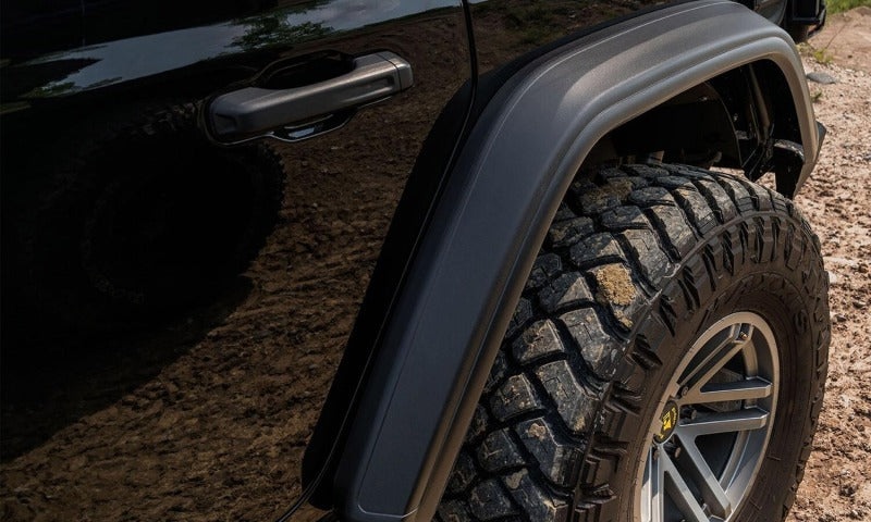 Bushwacker 11950-07 18-21 Jeep Wrangler JL (2-Door & 4-Door) Flat Style Flares 4pc - Black