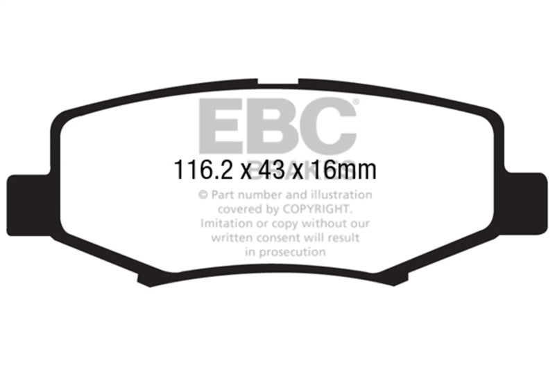 EBC ED91799 06-11 Dodge Nitro 3.7 Extra Duty Rear Brake Pads