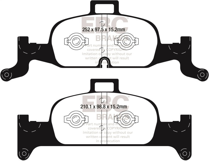 EBC DP42290R 2018+ Audi A4 Allroad Quattro 2.0L Turbo Yellowstuff Front Brake Pads