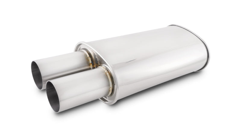 Vibrant 1094 Streetpower Oval Muffler w/3.00in Round Straight Cut Tip (2.50in Inlet)