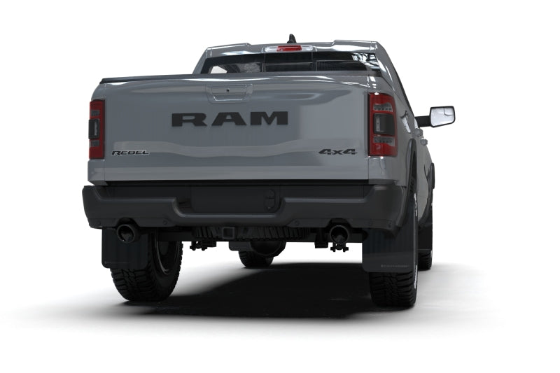 Rally Armor MF98-UR-BLK-DGRY 19-25 Dodge RAM 1500 Rebel Black UR Mud Flap w/Dark Grey Logo