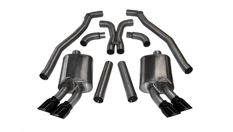 CORSA Performance 14971BLK Corsa 2012-2015 Chevrolet Camaro Coupe ZL1 6.2L V8 Black Sport Cat-Back + XO Exhaust