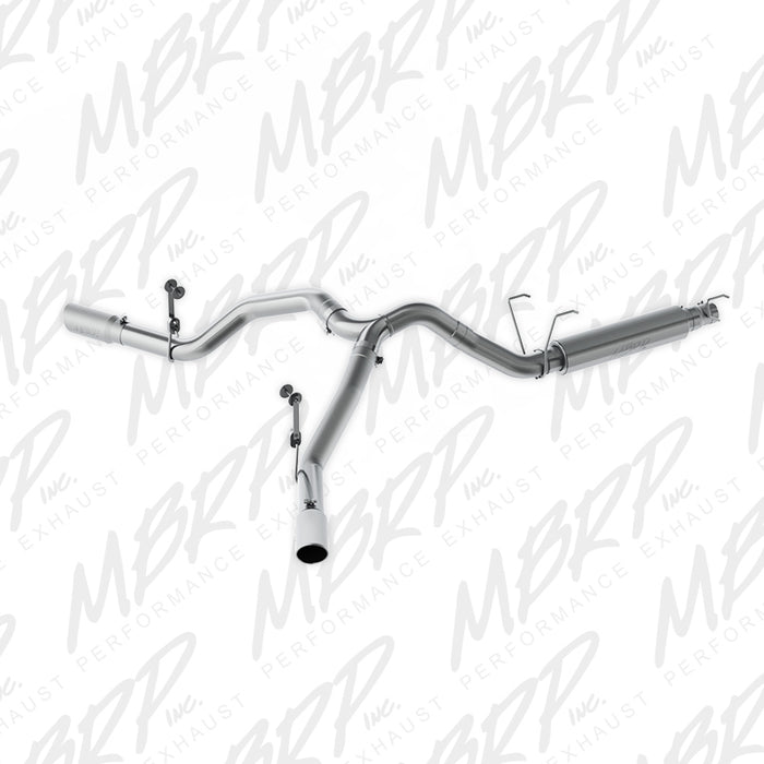 MBRP S5150AL 14-16 RAM 2500/3500 6.4L 4in AL Single Side Dual Outlet Cat Back Exhaust