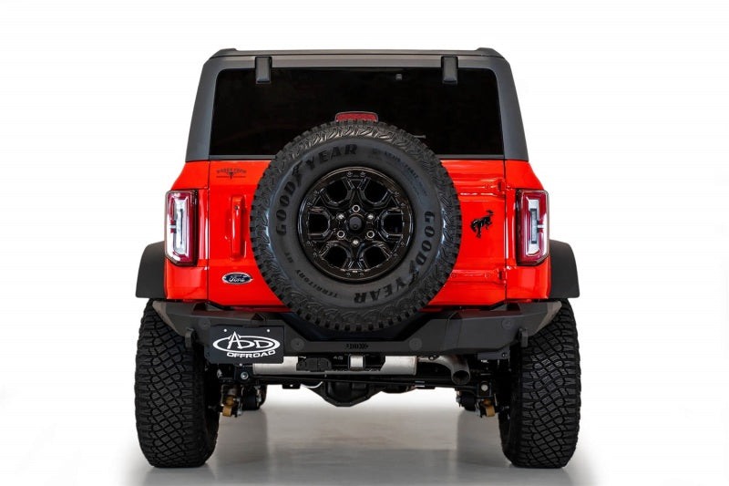 Addictive Desert Designs R23012NA01NA 2021+ Ford Bronco Rock Fighter Rear Bumper - Hammer Black