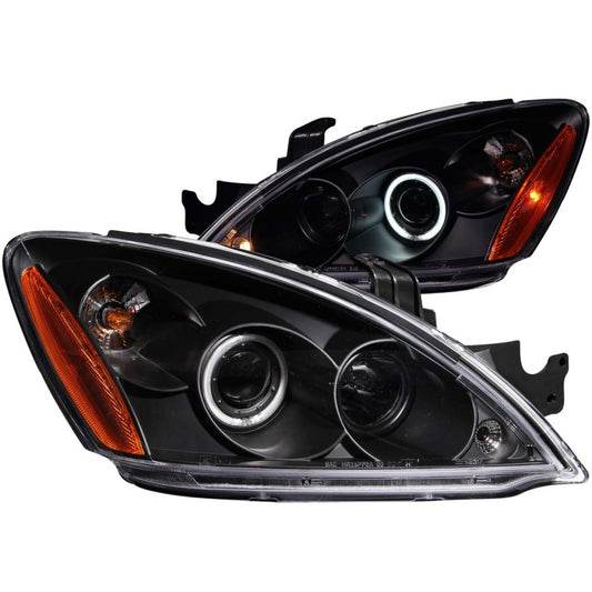 ANZO 121102 2004-2007 Mitsubishi Lancer Projector Headlights w/ Halo Black (CCFL)