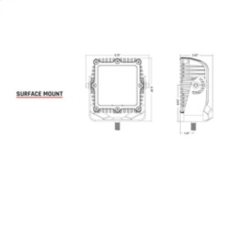 Rigid Industries 244293 Q-Series Spot w/ Amber PRO Lens