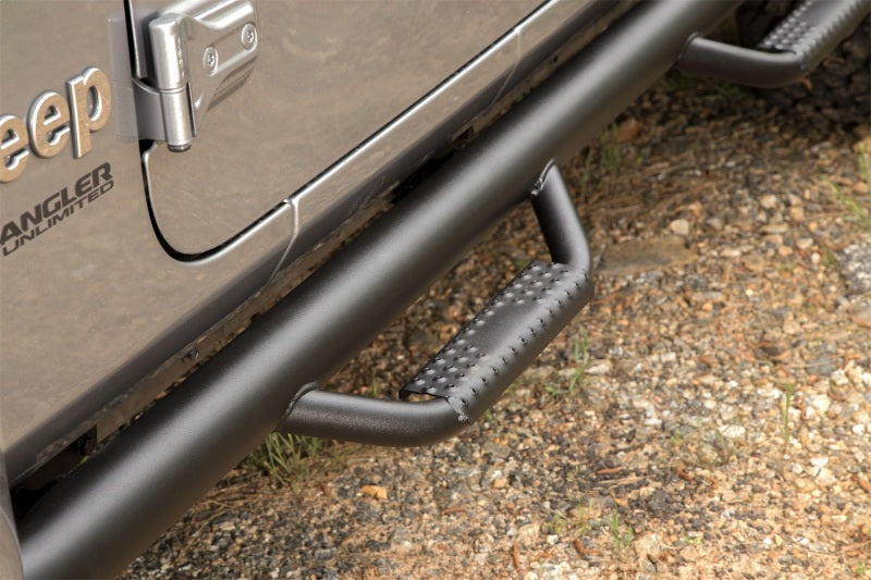 Rugged Ridge 11596.04 Spartan Nerf Bar Textured Black 18-20 Jeep Wrangler JL 4 Door
