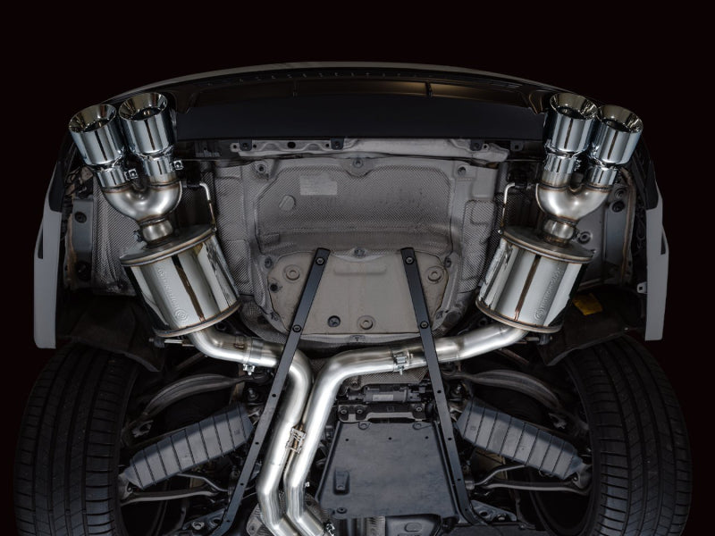 AWE Tuning 3015-42103 19-23 Audi C8 S6/S7 2.9T V6 AWD Touring Edition Exhaust - Chrome Silver Tips