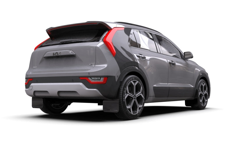 Rally Armor MF21-UR-BLK-DGRY 23-25 Kia Niro SG2 Black UR Mud Flap Dark Grey Logo