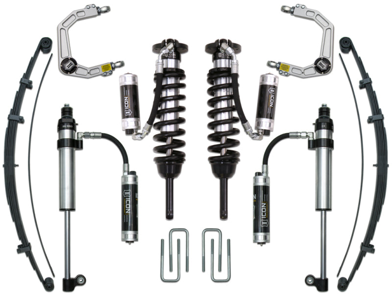 ICON K53009 05-15 Toyota Tacoma 0-3.5in/16-17 Toyota Tacoma 0-2.75in Stage 9 Suspension System w/Billet Uca