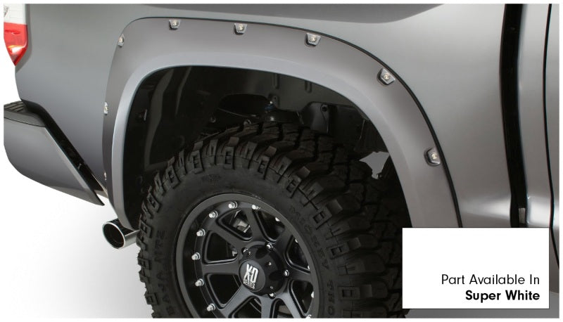 Bushwacker 30918-13 16-18 Toyota Tundra Fleetside Pocket Style Flares 4pc 66.7/78.7/97.6in Bed - Super White