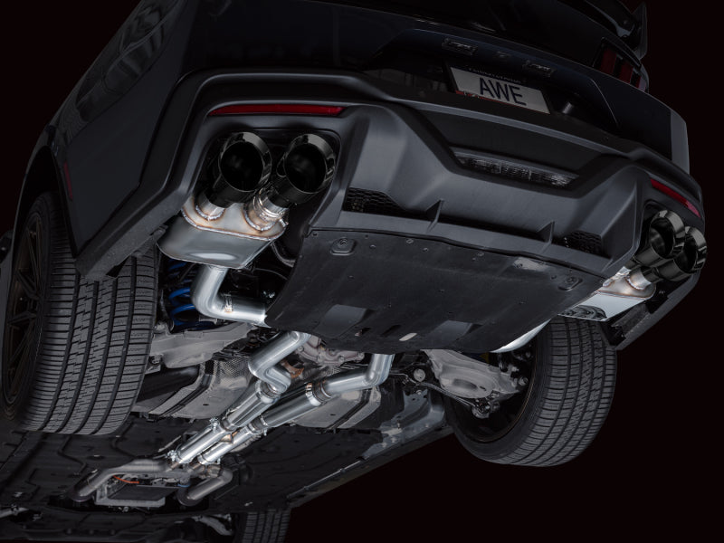 AWE Tuning 3025-43375 AWE 2024 Ford Mustang Dark Horse S650 RWD SwitchPath Catback Exhaust w/ Quad Diamond Black Tips
