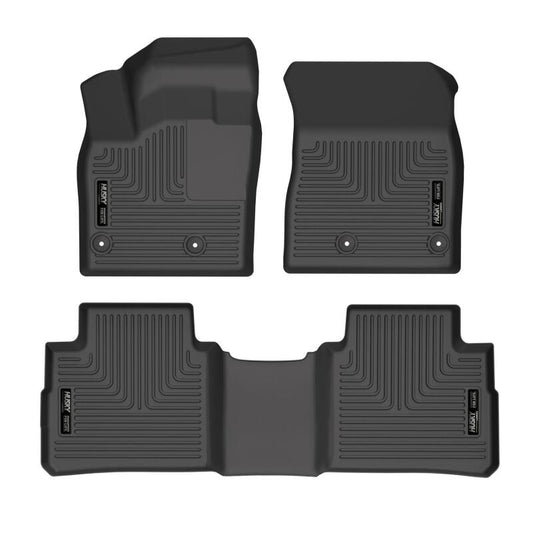 Husky Liners 95081 21-22 Nissan Rogue WeatherBeater Front & 2nd Seat Floor Liners - Black
