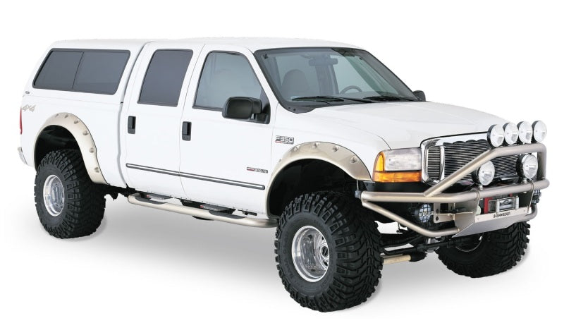 Bushwacker 20044-02 99-10 Ford F-250 Super Duty Styleside Cutout Style Flares 2pc 81.0in Bed - Black