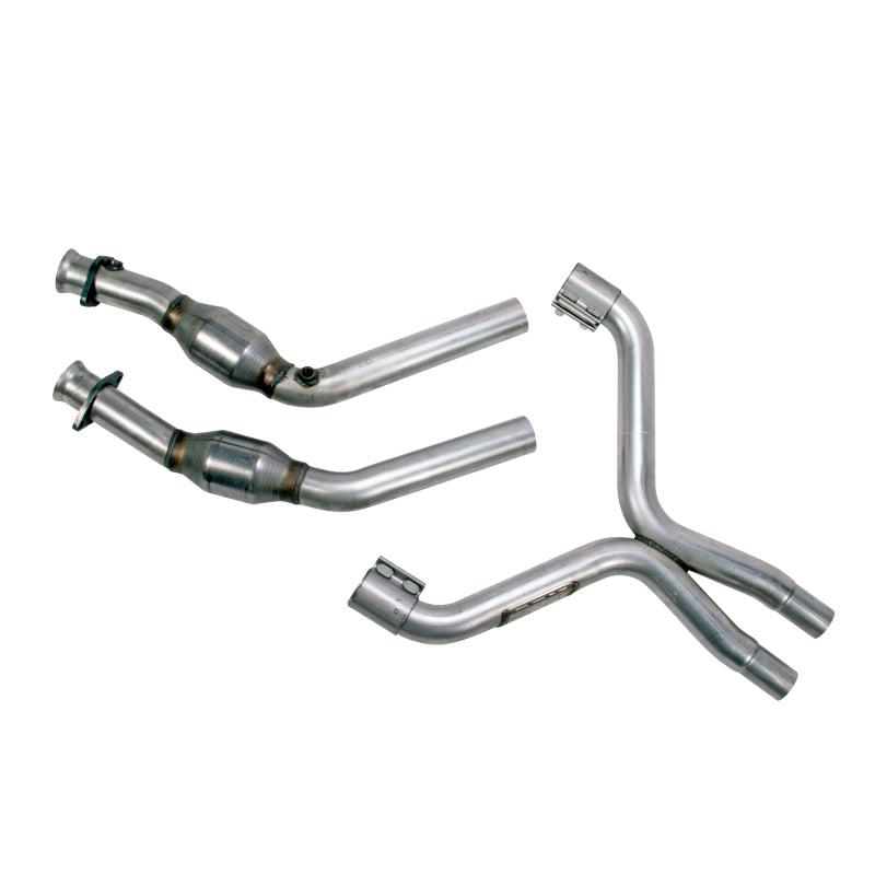 BBK 1814 11-14 Mustang 3.7 V6 High Flow X Pipe With Catalytic Converters - 2-1/2
