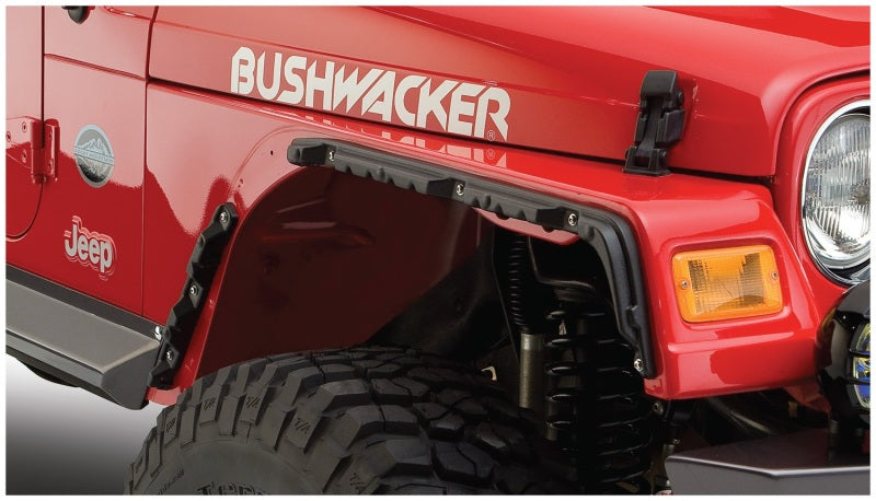 Bushwacker 10920-07 97-06 Jeep Wrangler Flat Style Flares 4pc - Black