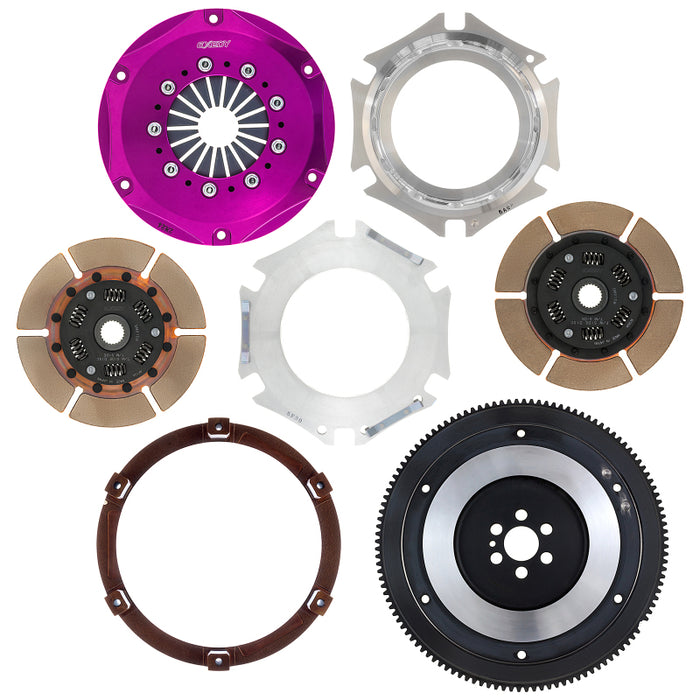 Exedy NM032SD 1989-1993 Nissan Skyline GTR L6 Hyper Twin Cerametallic Clutch Sprung Center Disc Push Type
