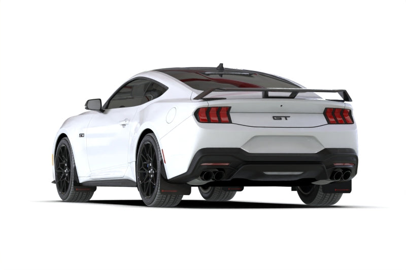 Rally Armor MF126-UR-BLK-MBK 2024+ Ford Mustang Black UR Mud Flap w/ Metallic Black Logo