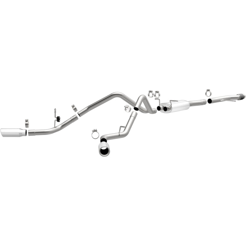 Magnaflow 15269 14 Chev Silverado V8 5.3L CC/EC Cab Dual Split Behind Rear Tires Exit SS Cat Back Perf Exh