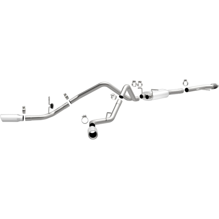 Magnaflow 15269 14 Chev Silverado V8 5.3L CC/EC Cab Dual Split Behind Rear Tires Exit SS Cat Back Perf Exh