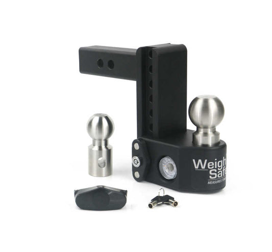 Weigh Safe SWS6-2 6in Drop Hitch w/Built-in Scale & 2in Shank (10K/15K GTWR) - Steel