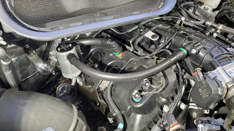 J&L 3025P-C 15-25 Ford Transit 150/250/350 3.5L EcoBoost Passenger Side Oil Separator 3.0 - Clear Anodized