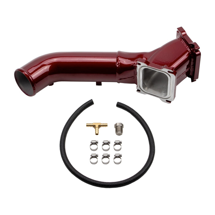Wehrli WCF100615-RAW 01-04 Chevrolet Duramax LB7 S300/S400 Single Turbo 3in Y-Bridge Kit - Raw