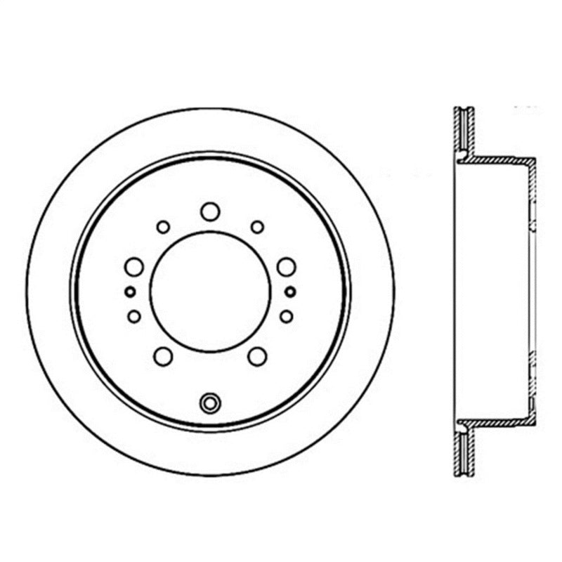 Stoptech 126.44157SL StopTech Power Slot 08-09 Lexus LX450/470/570 / 07-09 Toyota Tundra Slotted Left Rear Rotor