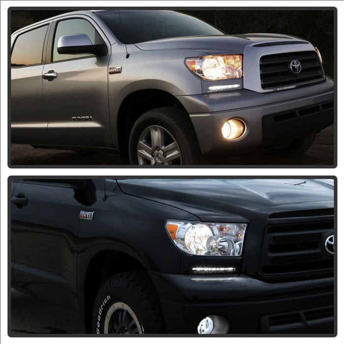 SPYDER 5077738 Spyder Toyota Tundra 07-13 Daytime LED Running Lights wo/switch Silver FL-DRL-TTU07-SIL