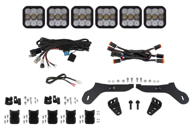 Diode Dynamics DD7337 17-20 Ford Raptor SS5 Grille CrossLink Lightbar Kit - Pro White Combo