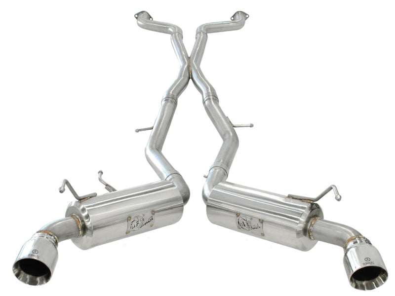 aFe 49-36107 Takeda 2.5inch SS Exhaust Cat-Back 09-13 Nissan 370Z V6 3.7L Polished Tips