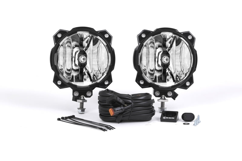 KC HiLiTES 91301 6in. Pro6 Gravity LED Light 20w Single Mount Spot Beam (Pair Pack System)