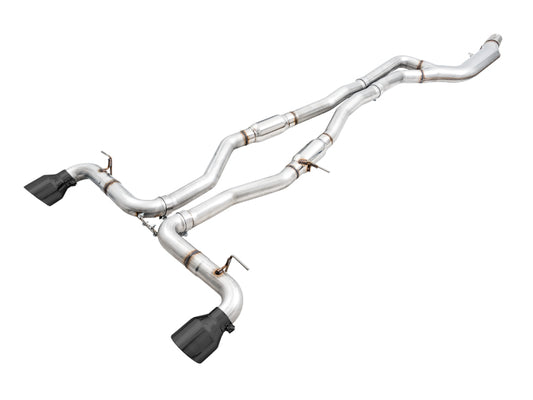 AWE Tuning 3015-33130 AWE 2020 Toyota Supra A90 Resonated Track Edition Exhaust - 5in Diamond Black Tips
