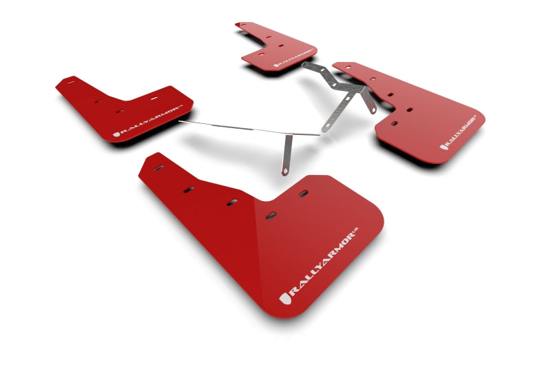 Rally Armor MF90-UR-RD/WH 22-25 Honda Civic/Civic Si/Sport Red UR Mud Flap w/White Logo