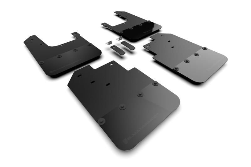 Rally Armor MF94-BLK-MBK 16-23 Toyota Tacoma Gen 3 Black Mud Flap w/Metallic Black Logo