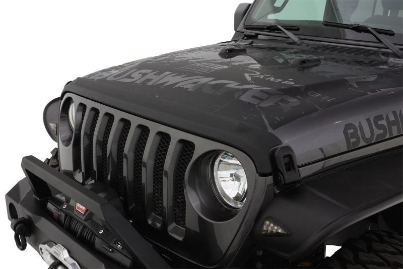 Bushwacker 14093 18-19 Jeep Wrangler Rubicon/Sport//Unlimited/Sport S Hood Stone Guard- Black