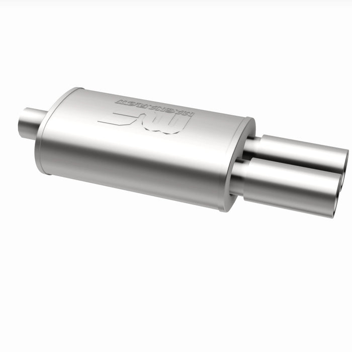 Magnaflow Perf Exhaust MAG14815 Stainless Muffler 2.25in In / Dual 3in Tips Out