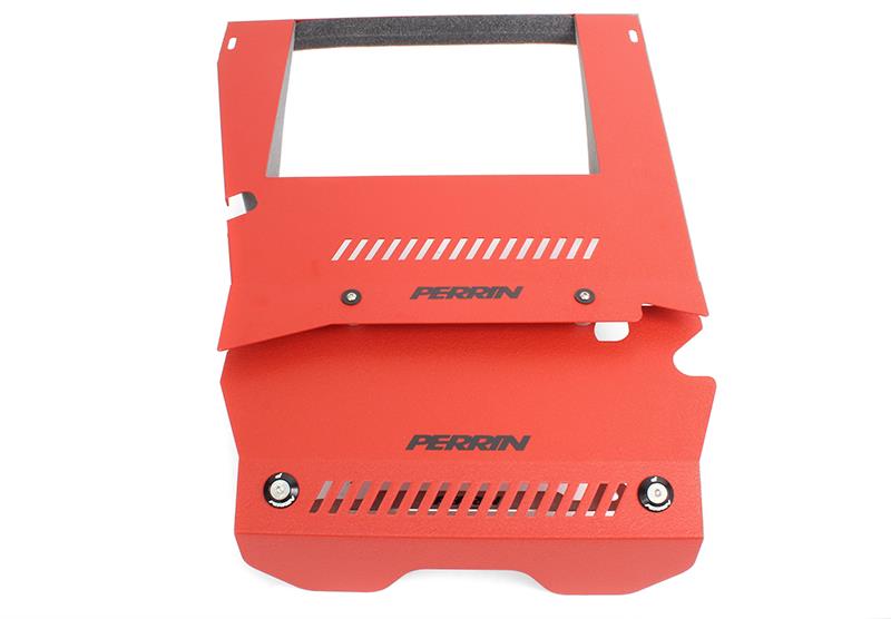 Perrin Performance PSP-ENG-165RD PERRIN 15-21 Subaru WRX Engine Cover Kit (Intercooler & Pulley Covers Incl.) - Red