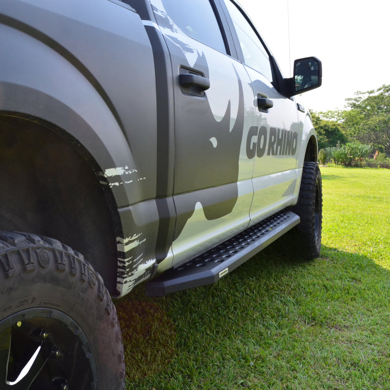 Go Rhino 69443687PC 2022 Toyota Tundra Crew Max 4dr RB20 Kit w/RB20 Running Board + Brkts - Tex. Blk