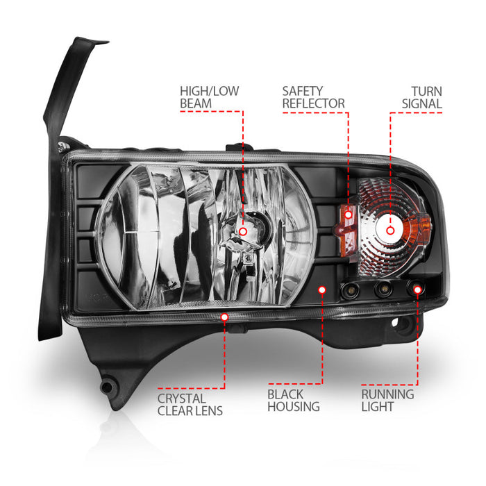 ANZO 111205 ANZ Crystal Headlights