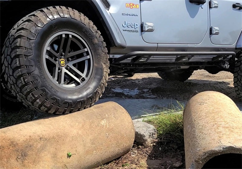 N-Fab TSJ184-TX Trail Slider Steps 18-20 Jeep Wrangler JL 4 Door SUV - SRW - Textured Black