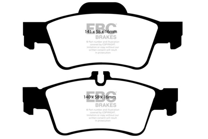 EBC DP31491C 04-06 Mercedes-Benz CL500 5.0 Redstuff Rear Brake Pads